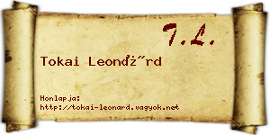 Tokai Leonárd névjegykártya
